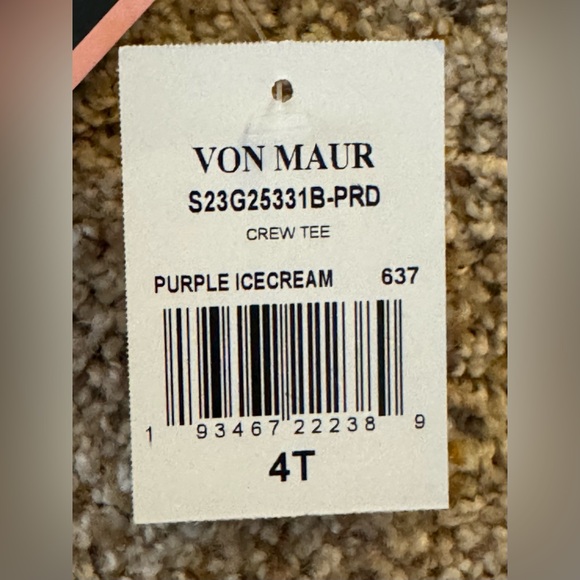 NWT Andy & Evan Girls 4T Purple Ice Cream Tee - Picture 7 of 8